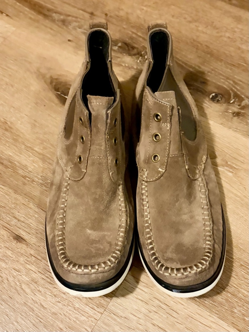 John Varvatos Men’s Boots - Taupe Suede